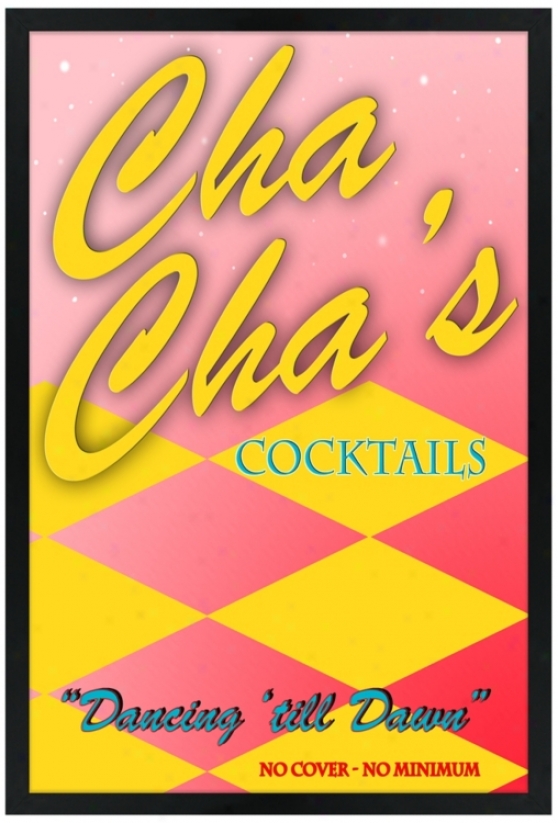 Cha Cha&8#217;s Cocktails Giclee 30" High Wall Art (m8639-v9761)