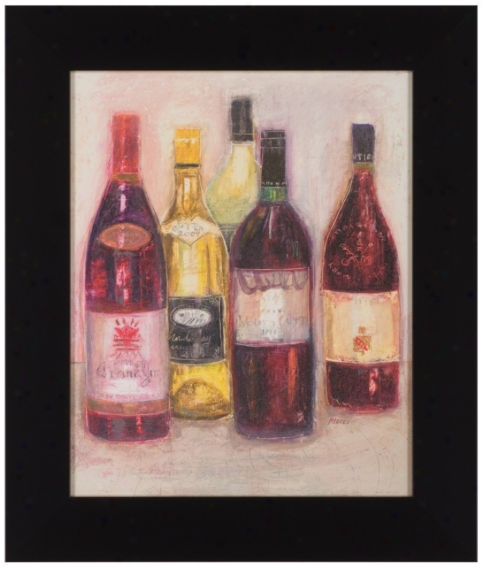 Chardonnay Sketch 25" High Framed Wall Art (t0230)