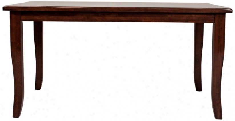 Charlotte Collection Espresso Finish Curved Leg Dining Table (t5164)