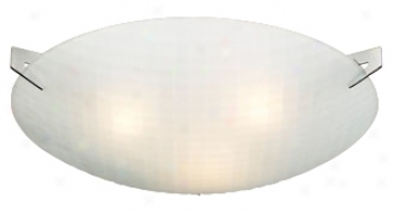Checkered Acid Frost Glass 17" Wide Ceiling Light Fixture (h3991)