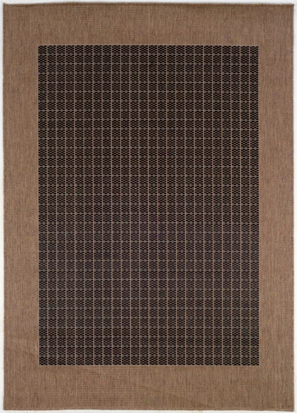 Checkered Field Black-cocoa Outdoor Rug (96434)
