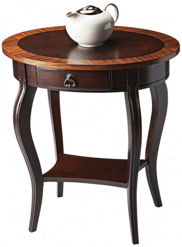 Cherry Nouveau Oval Accent Table (u4425)