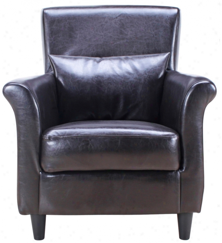 Chives Tub Dark Brown Club Chair (w1341)