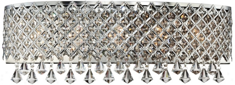 ChromeB and Around Crystal 23 1/2" Wide Bath Light Fixture (u5015)