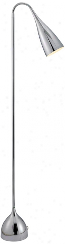 Chrome Finish Goosrneck Floor Lamp (r4703)