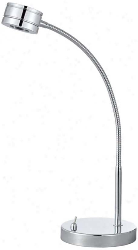 Chrome Gooseneck Led Desk Lamp (p9630)