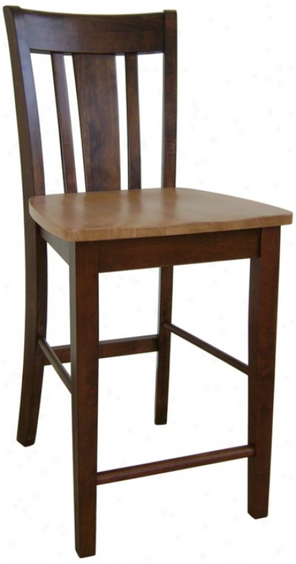 Cinnamon And Espresso Finish 24" Profoundly San Remo Counter Stool (u4256)