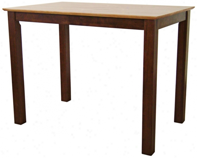 Cinnamon And Espresso Shaker Style Counter Height Table (u4217)