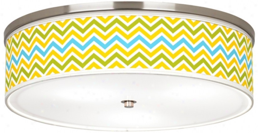 Citrus Zig Zag Giclee Nickel 20 1/4" Wide Ceiling Light (j9213-w3716)