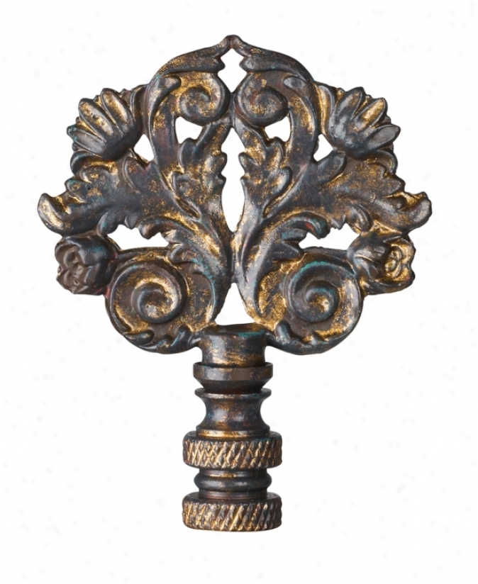 Classic Scroll Lamp Shade Finial (36325)