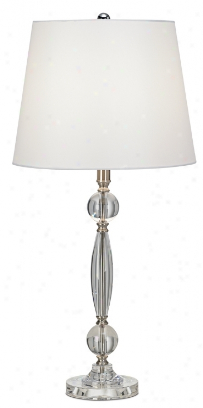 Clear Acrylic Doubled Font Tapered Table Lamp (k4584)