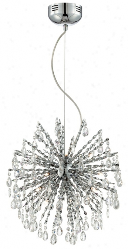 Clear Glaws Icicle Through  Crystals 18 1/4" Wide Pendant Light (u0781)