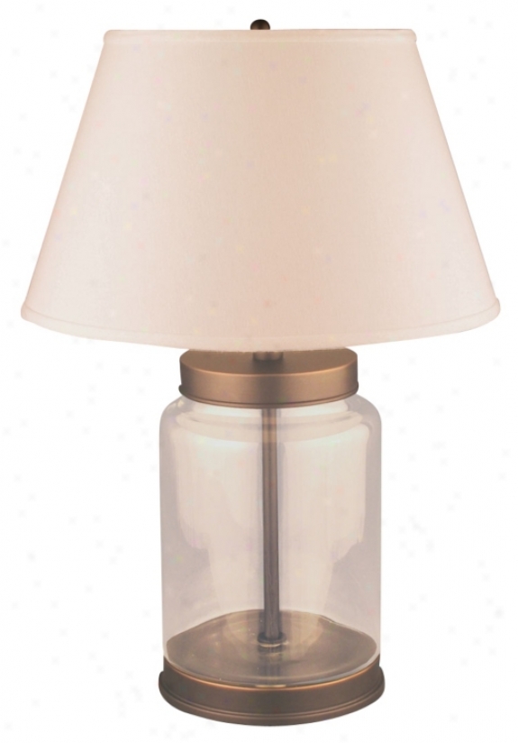 Clear Glass Removable Top Table Lamp (f3177)