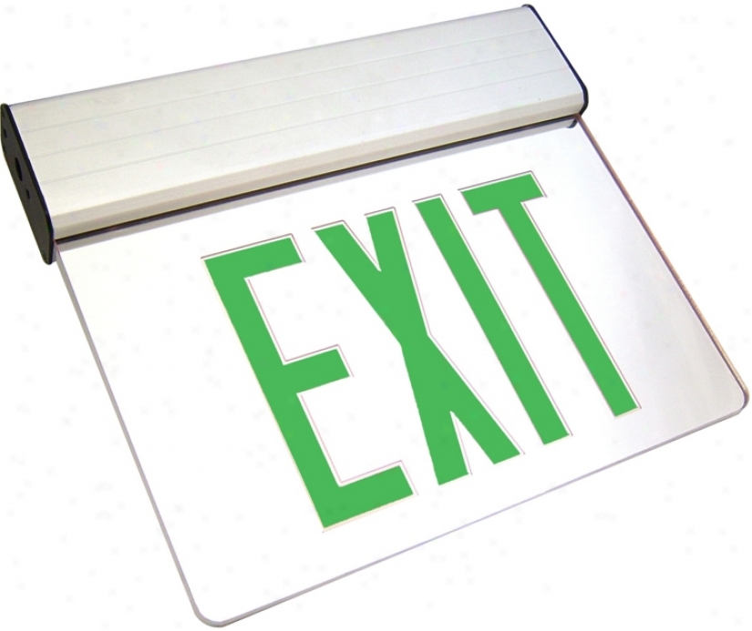 Clear Green Led Exit Sign (49023)