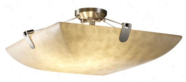 Clouds Collection 18&quof; Wide Brushed Nickel Ceiling Light (v7780)