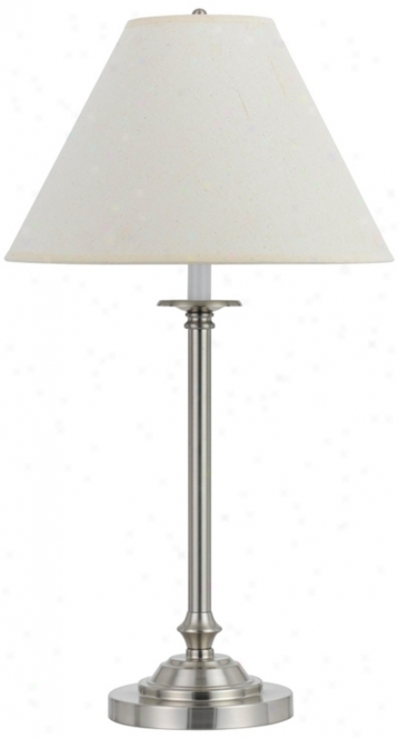 Club Brushed Steel Metal Table Lamp (p6659)