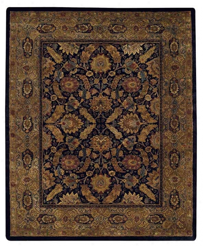 Layer Of Arms Black Area Rug (22001)