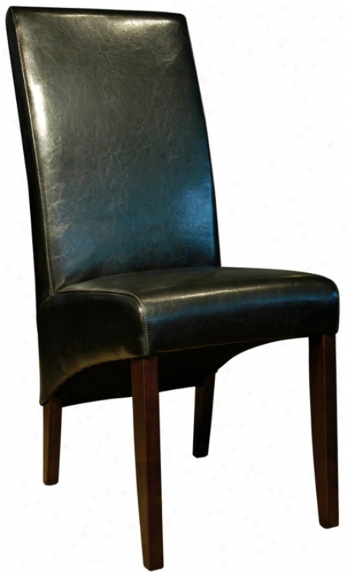 Coco Black Bicast Leather Sidechair (g4826)