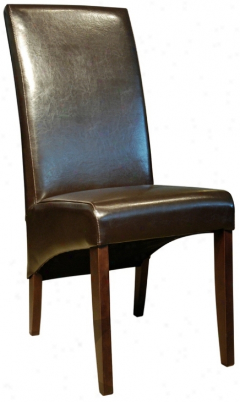 Coco Brown Bicast Leather Sidechair (g4827)