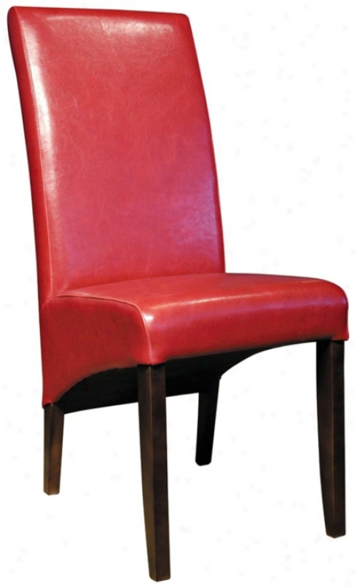 Coco Red Bicast Leather Sidechair (g4830)