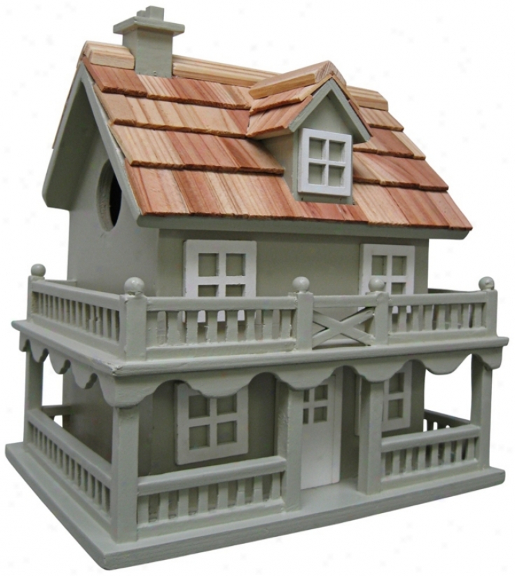 Colonial Cottage Blue Birdhouse (t3223)