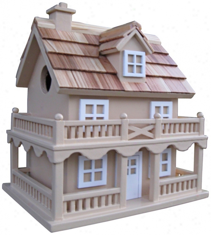 Colonial Cottage Taupe Birdhouse (t3221)