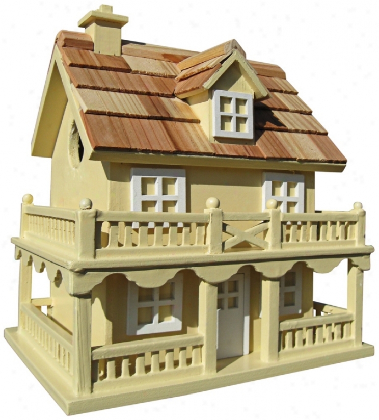 Colonial Cottage Yellow Birdhouse (t3225)