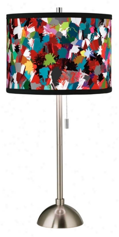 Color Splatter Giclee Style Art Shade Table Lamp (60757-00165)