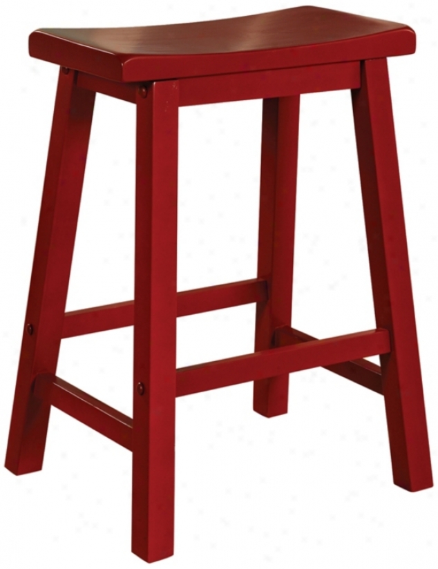 Color Story Crimson Red 24" Oppressive Counter Stool (n5370)