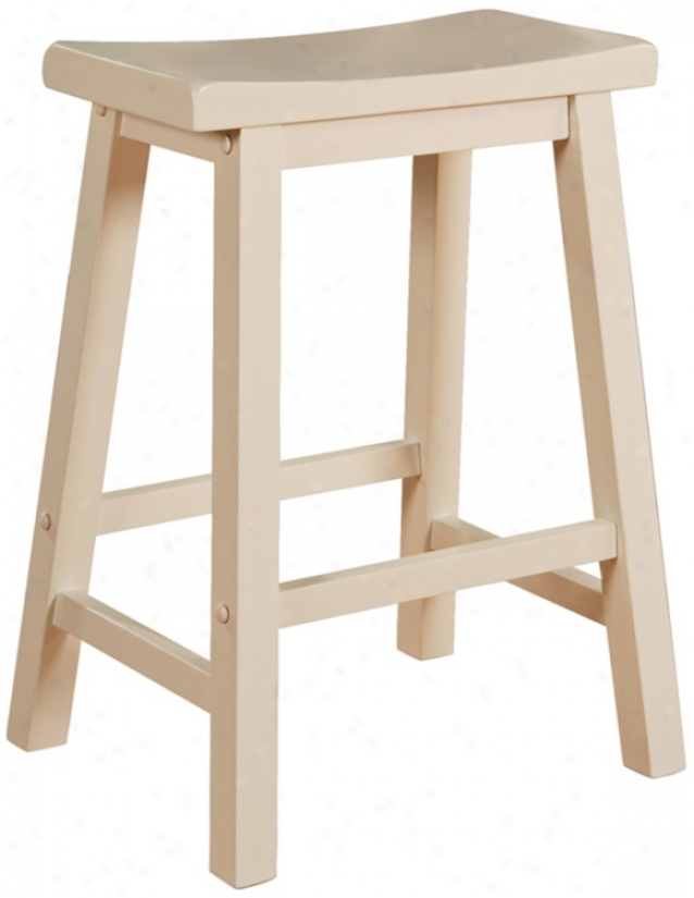 Color Story Pure White 24" High Counter Stool (n5361)