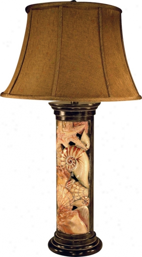 Colored Shell Column Table Lamp (m5404)