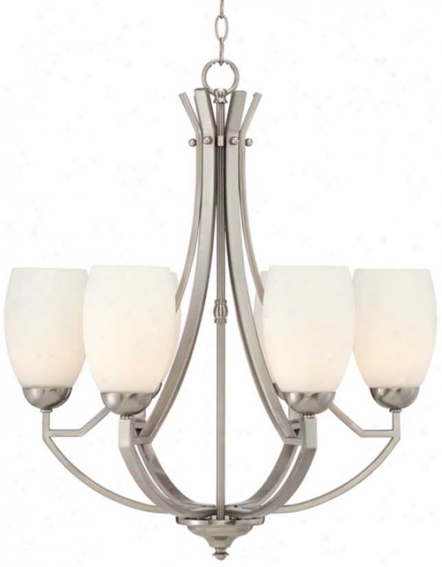 Concourse 24 3/4" Wide Steel And Glass Chandelier (t6753)