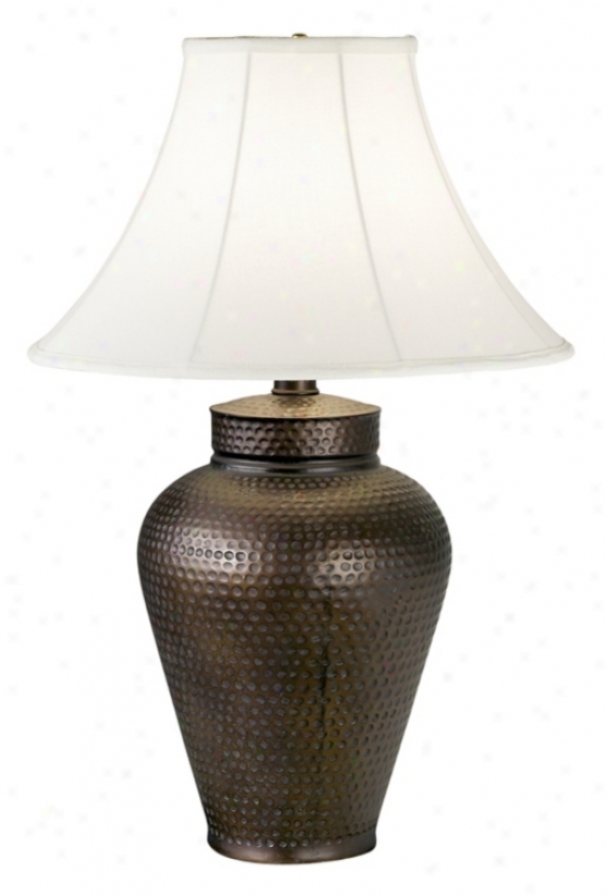 Contemporary Blends Hammered Bronze Ginger Jar Table Lamp (92309)