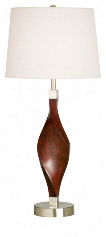 Contemporary Blends Walnut Writhe Table Lamp (92330)