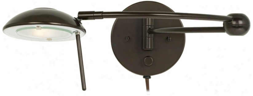 Contour Warm Bronze Plug-in Swing Arm Wall Lamp (p5391)