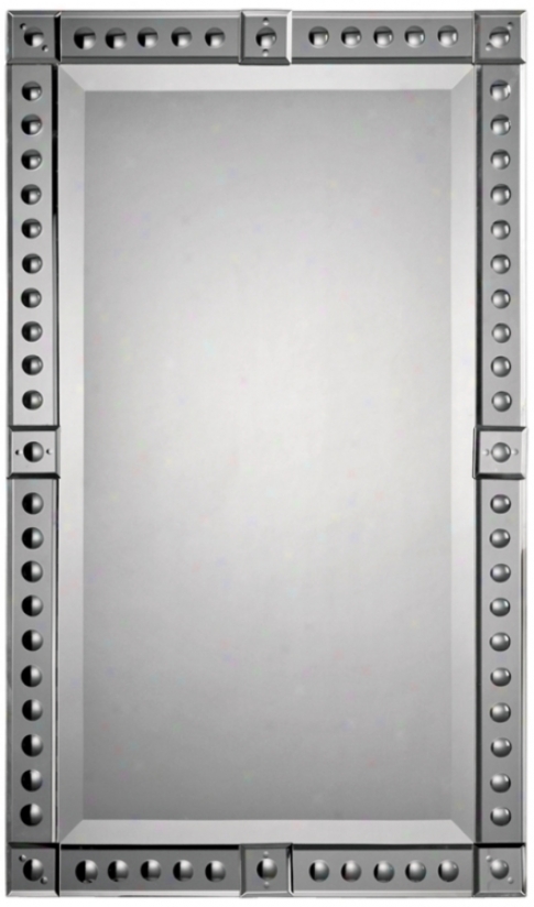 Convex Circles Mirror Frame 34" High Wapl Mirror (m5001)