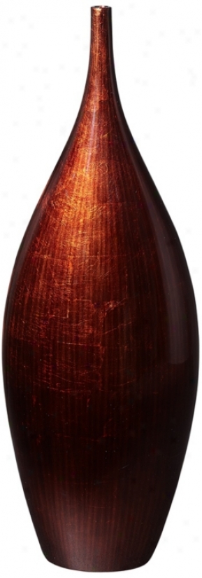 Copper Lacquer Finish 20 3/4" High Bottle Vase (t6995)