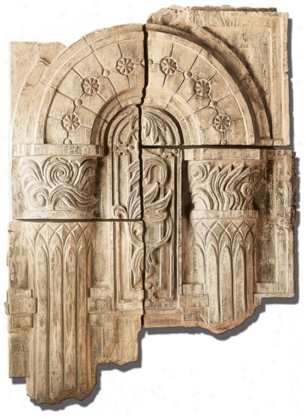 Corinthian Portal Set Of 4 Wall Art Decor (m0147)