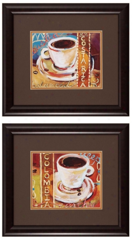 Costa Rica And Columbia 18" Wide Framed Wall Art (p2272)