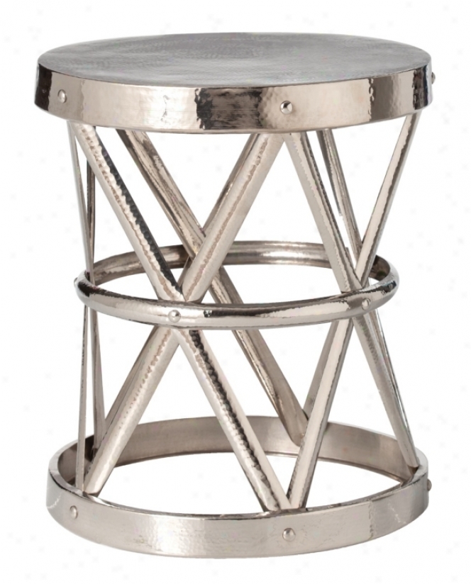 Costello Polished Nickel Finiah Side Table (m2228)
