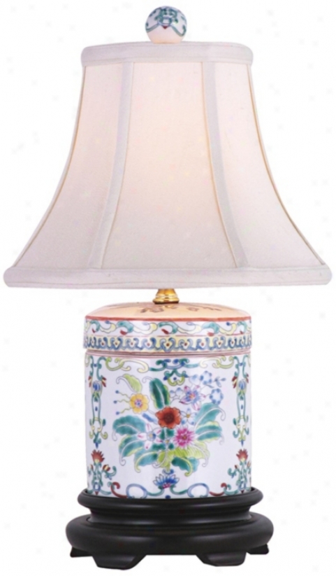 Cover Jar Multicolored Porcelain Table Lamp (k8789)