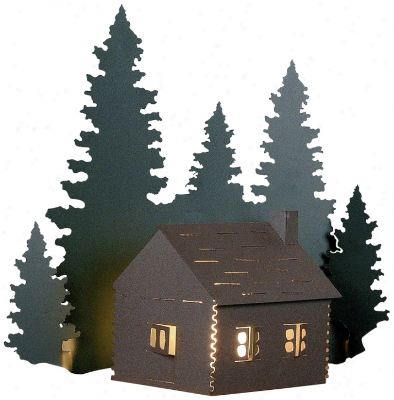 Cozy Log Cabin 17" High Outdoor Wall Light (48973)