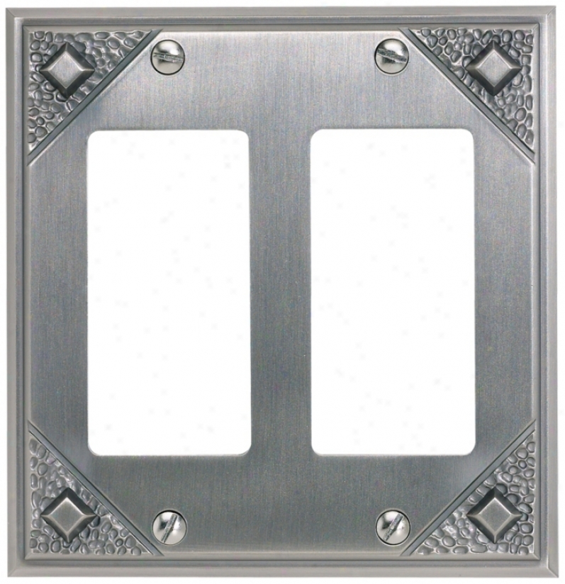 Craftsman Double Rocker Pewter Finish Wall Plate (83986)