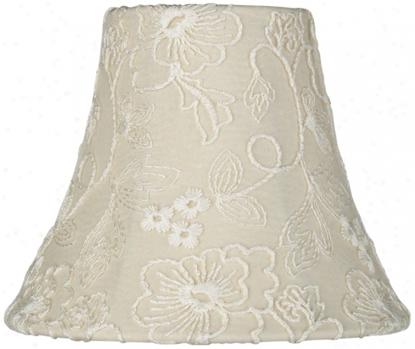 Cream Lzce Bell Shade 3x5x6 (cilp-on) (t1917)