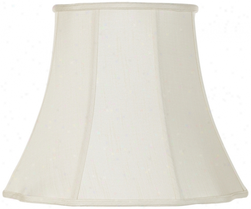 Creme Bell Curve Cut Corner Lamp Shade 11x18x15 (spider) (r2994)
