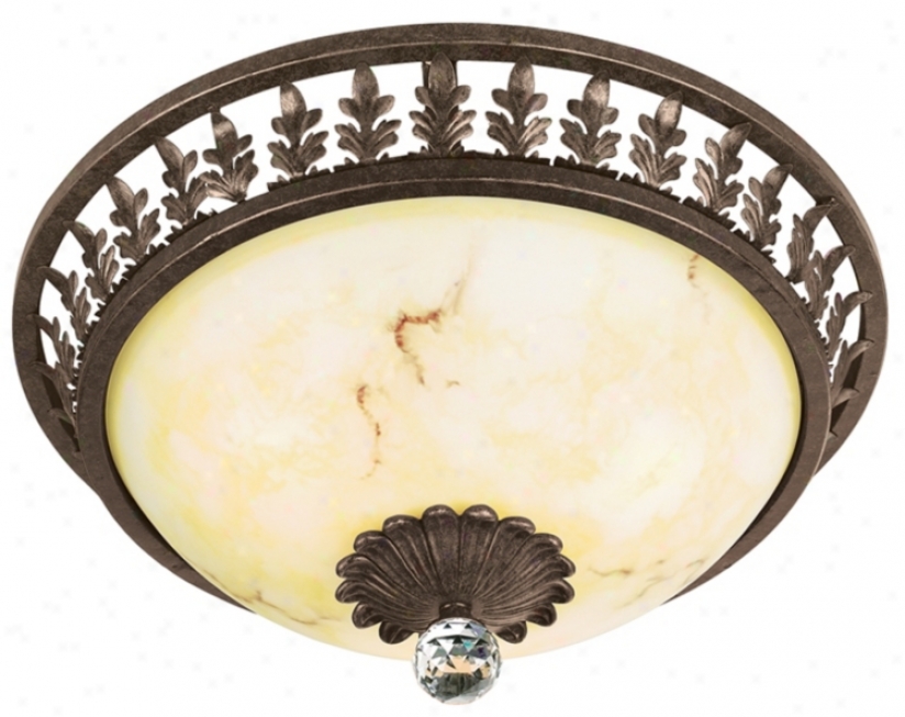 Top Leaf And Crystal Accent 16 1/2" Wide Ceiling Gossamery (96123)