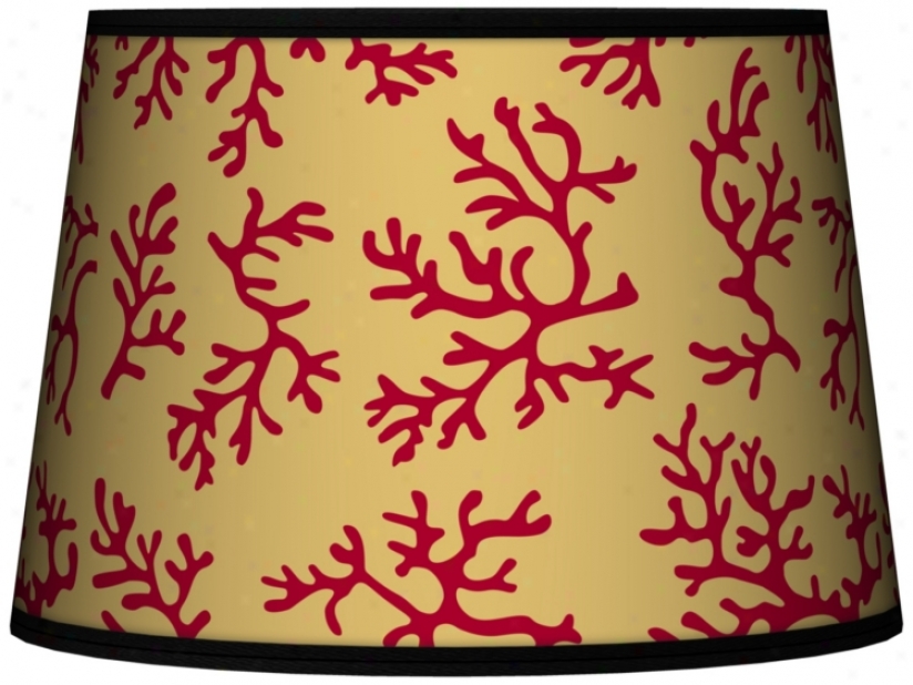 Crimson Coral Tapered Lamp Shade 10x12x8 (spider) (k7496-m4087)
