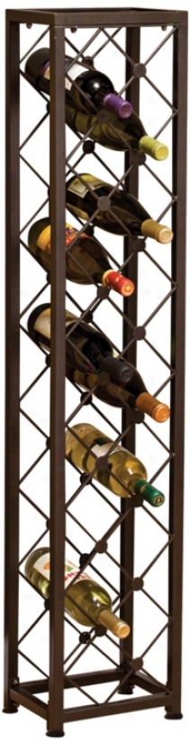 Ctiss Cfoss Iron 15-bottle Wine Minaret (u4024)