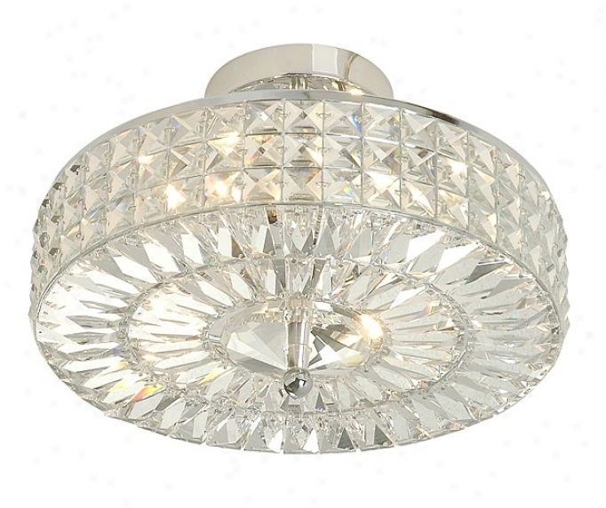 Crystal Basket 14" Wide Ceiling Lihgt Fixture (f1605)