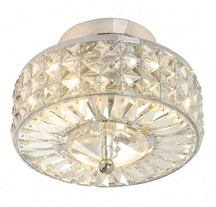 Crystal Basket 9" Wide Ceiling Light Fixture (f1603)